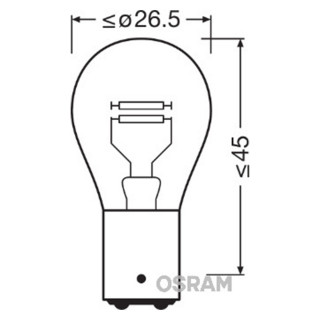 SIJAL PAR 12/ P21/4W 7225-02B=2BL 21/4W BAZ15D BLI2 OSRAM ( ECO ) 