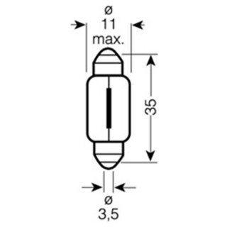 SIJAL 12/ C6W 6486X 6W SV8,5-8 UNV1 OSRAM 