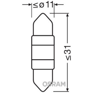 SIJAL LED 12/ 6497CW-01B SV8.5-8 6000K OSRAM 