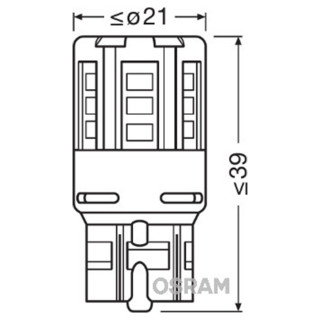 SIJAL PAR LED 12/ W21/5W 7715YE-02B 1W W3x16Q ZUTA OSRAM 