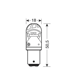 SIJ LED HP4 10-28V 21/5W 57895 MEGA LED ZUTA LAMPA 