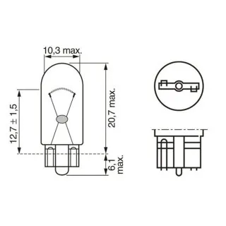 SIJ 12V W5W W2 1987302819 ( 17177  2825 ) UBODNA BOSCH ECO 