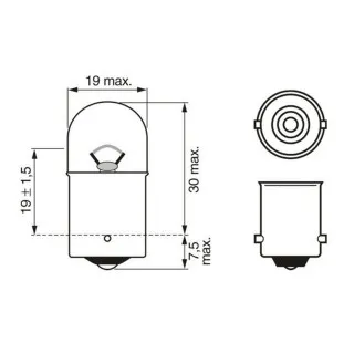 SIJ 12V R5W 1987302815 ( 17171 ) ECO  BOSCH 