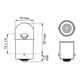 SIJ 12V R10W 1987302816 (  ) BOSCH 