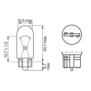 SIJ 12V W5W 1987302206 UBODNA ( 2825 17177 ) PURE LIGHT BOSCH 