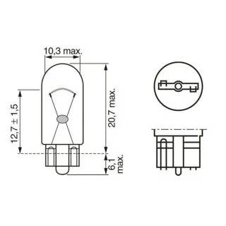 SIJ 12V W5W 1987302206 UBODNA ( 2825 17177 ) PURE LIGHT BOSCH 