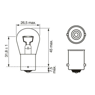 SIJ 12V P21W 1987302201 (  ) PURE LIGHT BOSCH 