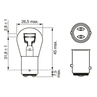 SIJ 12V 21/5W 1987302202 (  ) PURE LIGHT BOSCH 