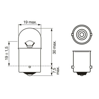 SIJ 12V R5W 1987302204 (  ) BLISTER X2 BOSCH 