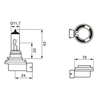 SIJ 12V H11 1987302084 (  ) PURE LIGHT BOSCH 