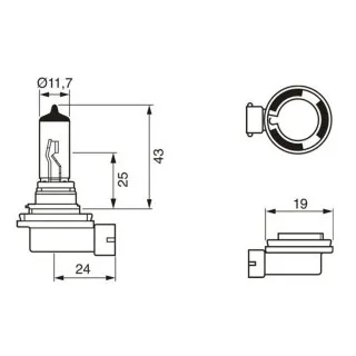 SIJ 12V H11 1987302084 (  ) PURE LIGHT BOSCH 