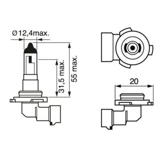 SIJ 12V 42W H10 1987302083 ( 9145 ) PURE LIGHT BOSCH 