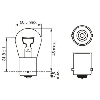 SIJ 12V P21W 1987302280 (  ) LONG LIFE BOSCH 