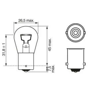 SIJ 12V P21W 1987302280 (  ) LONG LIFE BOSCH 