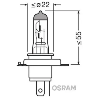 SIJAL 12/H4 64193NL-01B=1BL 60/55W NIGHT BREAKER LASER +150%  P43T BLI1 OSRAM 