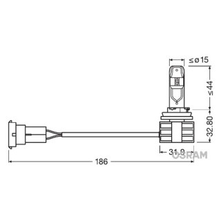 SIJAL LED PAR H11 12/24 67211CW 14W 12V/24V PGJ19-2  FS2 6000k WHITE OSRAM 