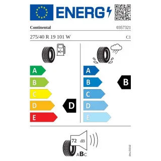 CONTI 275/40X19 101W FR SPORT CONTACT 3 SSR * EB72 