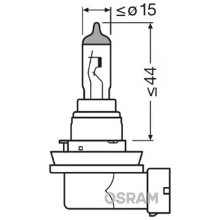 SIJAL 12/H8 64212NL 35W 12V NIGHT BRAKER LASER +150%  PGJ19-1 FS1  OSRAM 