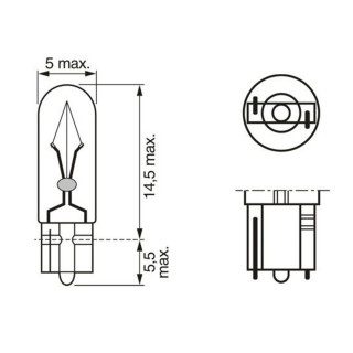 SIJAL 12V 2,3W W2,3W PURE LIGHT 1987302240 ( ) BOSCH 