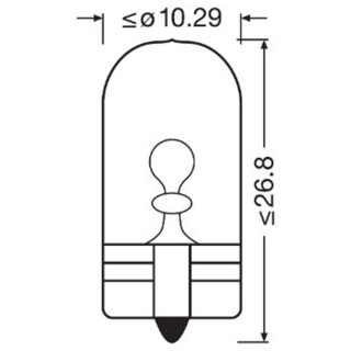 SIJAL PAR 12/ W5W 2825HCBN-2BL 5W W2.1X9.5D BLI2 OSRAM ( NEW-ECO PACK ) 
