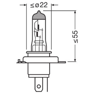SIJAL PAR 12/ H4 64193CBN-HCB 60/55W P43T 2BOX OSRAM 
