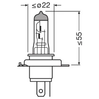 SIJAL PAR 12/ H4 64193CBN-HCB 60/55W P43T 2BOX OSRAM 
