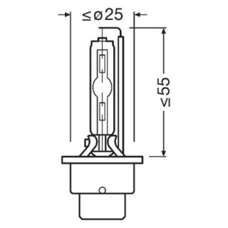 SIJAL XENON / D2S 66240CBN 35W P32D-2 6200K OSRAM 