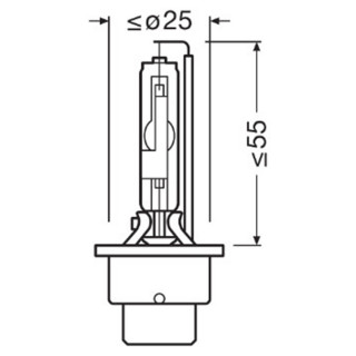 SIJAL XENON / D2R 66250CBN 35W P32D-3 6200K OSRAM 