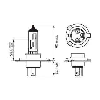 SIJ 12V H4 1987301144 ( ) PLUS 200 GIGALIGHT BL BOSCH 