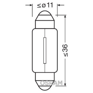 SIJAL 12/ C5W 6418 5W 35 MM SV8,5-8 OSRAM 