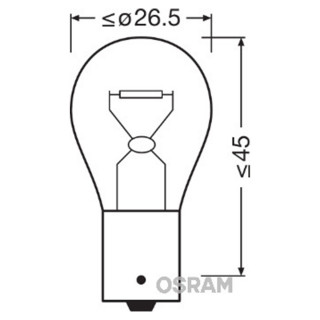 SIJAL 12/ PY21W 7507 21W BAU15S ZUTA OSRAM 