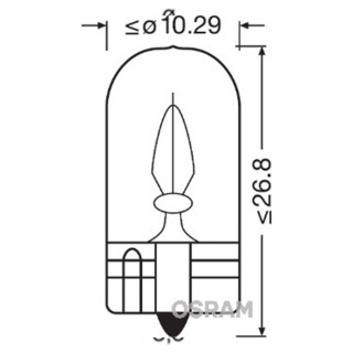 SIJAL 12/ W3W 2821 3W W2,1x9,5D OSRAM 