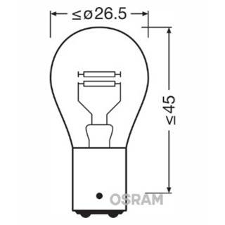 SIJAL 12/ P21/4W 7225 21/4W BAZ15D OSRAM 