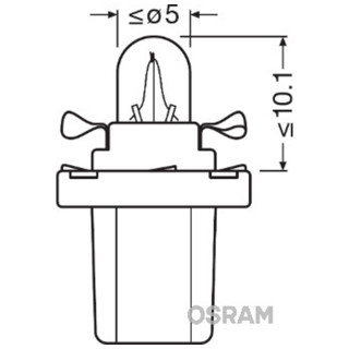 SIJAL 12/ 1,2W 2721MF B8,5D CRNA FAS OSRAM 