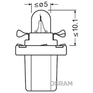 SIJAL 12/ 2W 2722MF B8,5D PLAVA FAS OSRAM 