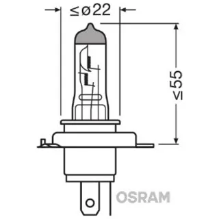SIJAL PAR 12/ H4 64193ULT-HCB 60/55W P43T 2BOX OSRAM 