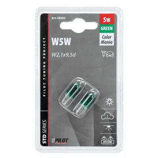 SIJ 12V5W T10 2.1W 58362 ZELENA PAR 