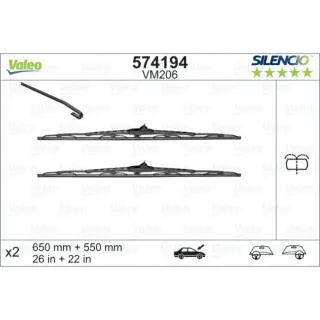 METL VM206 574194 (116153+116154) 650/550 VALEO 