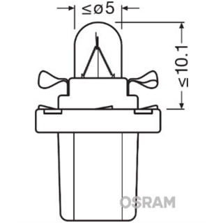 SIJAL 24V/ W1.2W 2741MF 1.2W B8,5D SIVO FAS OSRAM 