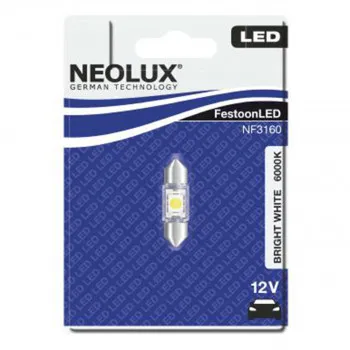 SIJAL LED 12/ NF3160-01B ( NF6431CW-02B ) 0,5W 31MM SV8.5-8 6000K BLI1 NEOLUX 