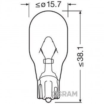 SIJAL 12/ W16W 921NA ZUTA 16W W2.1X9.5D OSRAM 