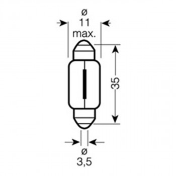 SIJAL 12/ C5W 6418ULT 5W SV8.5-8 UNV1 OSRAM 