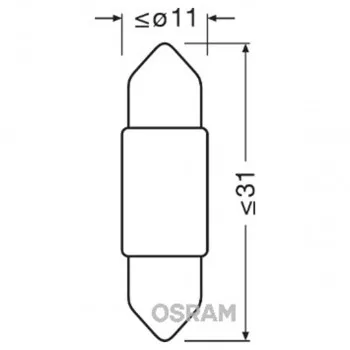 SIJAL LED 12/ C5W 6431CW-01B 0.5W 31MM SV8,5-8 6000K OSRAM 