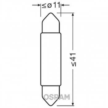 SIJAL LED 12/ C5W 6441BL-01B 0.5W 41MM SV8,5-8 PLAVA OSRAM 