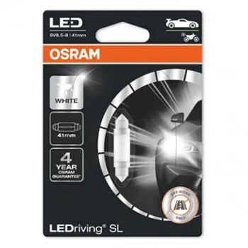 SIJAL LED 12/ C5W 6413DWP-01B = 6441CW-01B 0.5W 41MM SV8,5-8 6000K OSRAM 