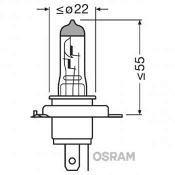 SIJAL MOTO 12/ H4 64193NR1-01B 60/55W P43T BLI1 OSRAM 