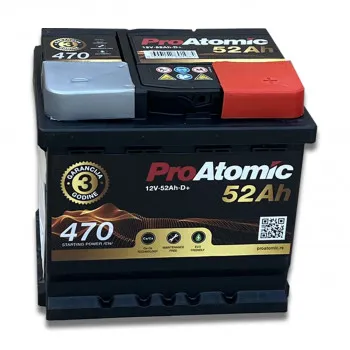 AKUM PROATOMIC 12V52AH D+ FIAT 