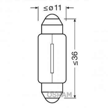 SIJAL PAR 24/ C5W 6423-02B 5W SV8.5-8 BLI2 OSRAM 