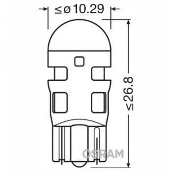 SIJAL PAR LED 12V/ W5W 2880GR-02B 0.5W W2.1X9.5D ZELENA BLI2 OSRAM 