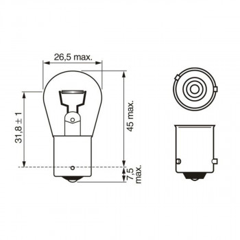 SIJ 12V 21W ZUTA 1987302812 (  PY21W 32203 17638 ) ECO BOSCH 